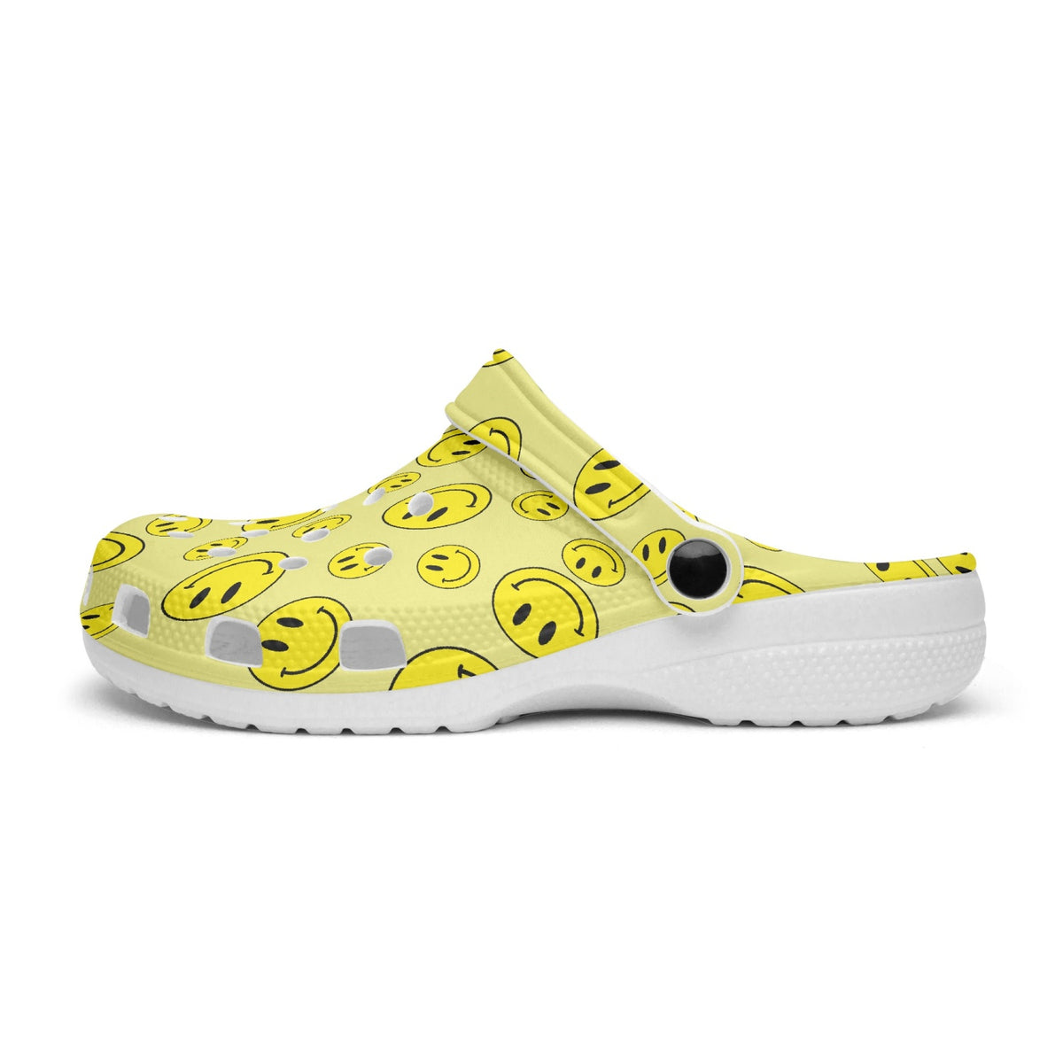Smiley yellow clogs