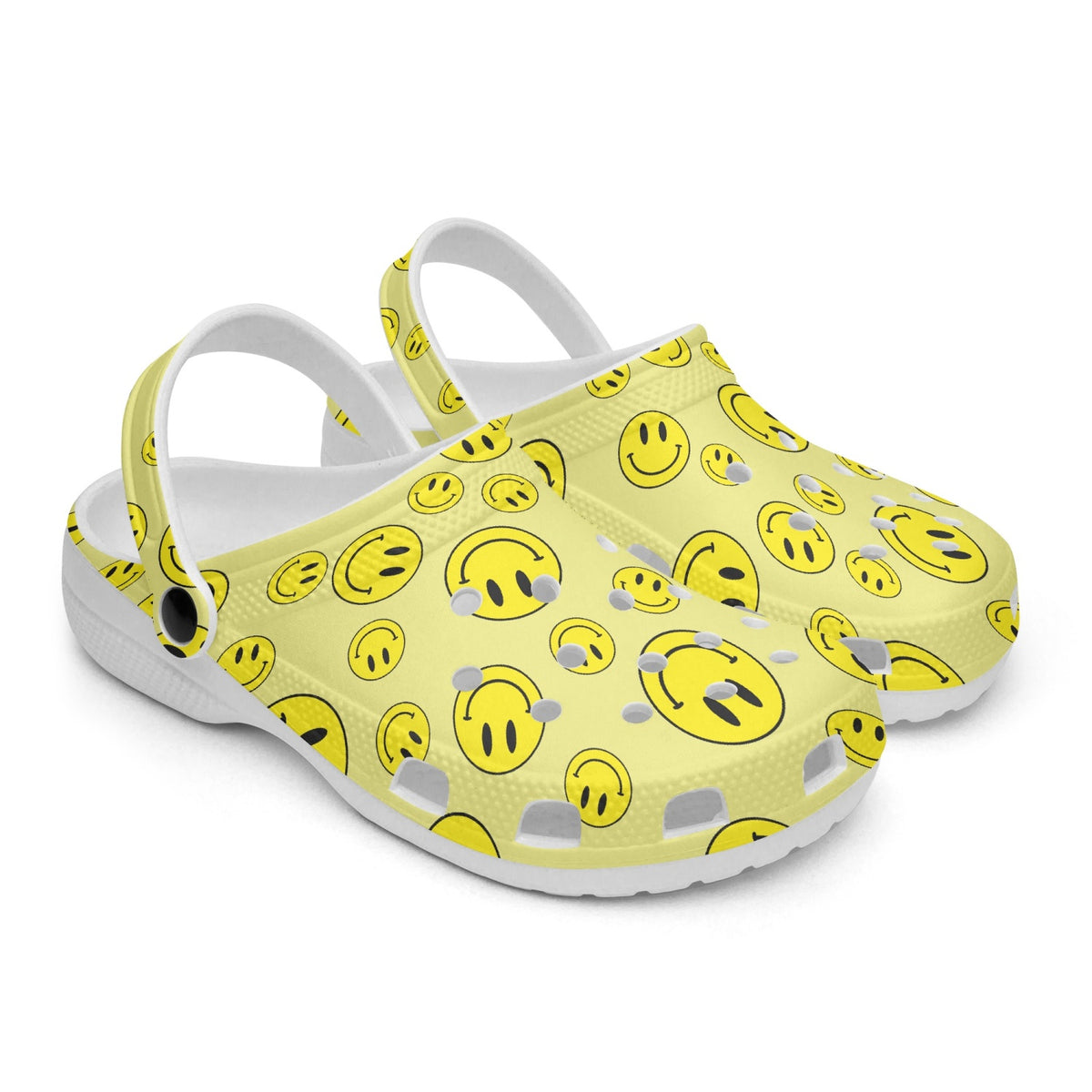 Smiley yellow clogs