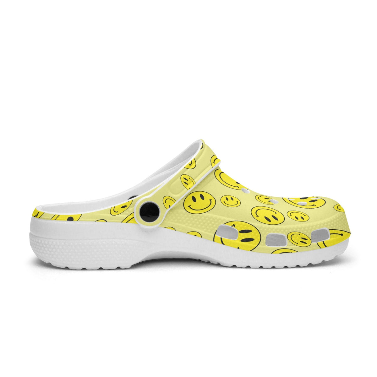 Smiley yellow clogs