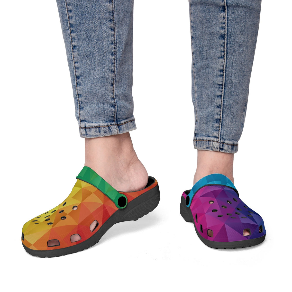 Rainbow clogs