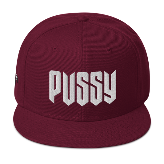 PUSSY MAROON SNAPBACK CAP
