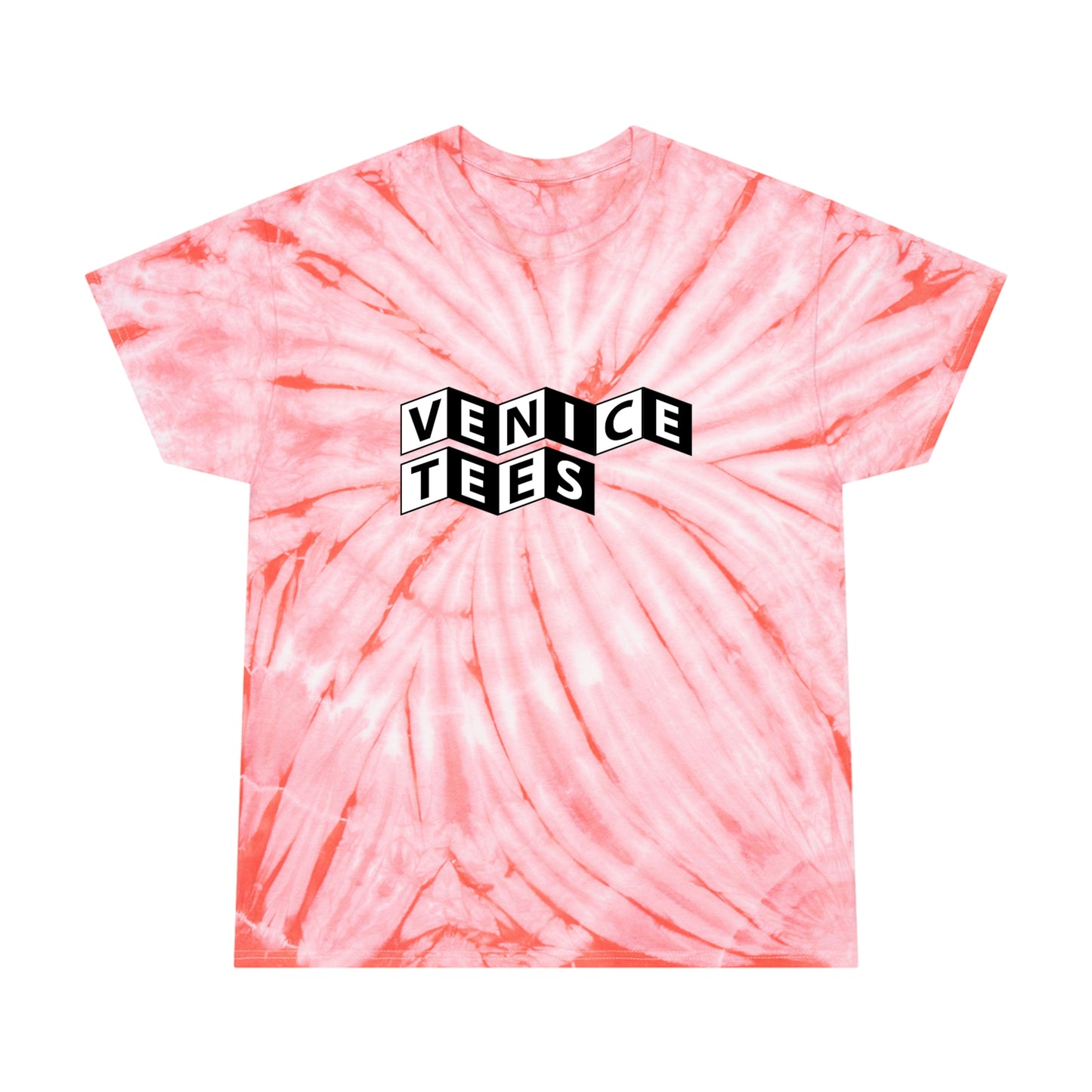 Venice Tees coral cyclone tie dye