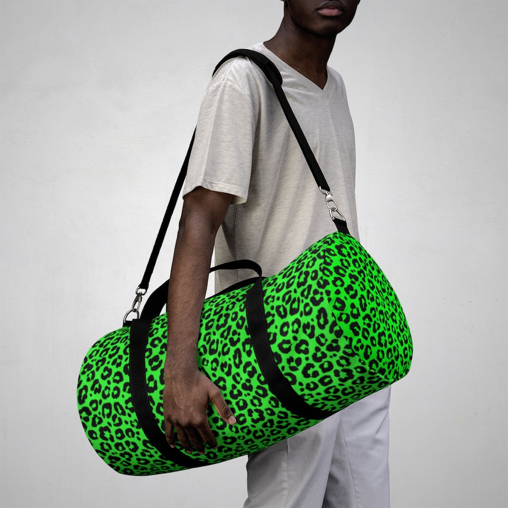 GREEN LEOPARD DUFFEL BAG - VENICE TEES®