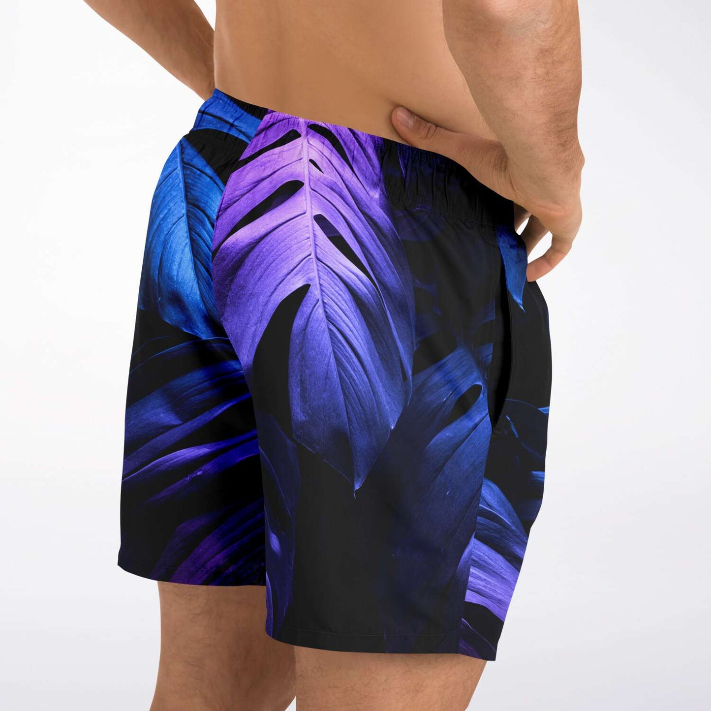 SWIM TRUNKS PURPLE LEAF - VENICE TEES®