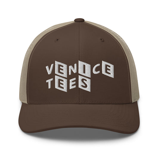 VENICE TEES LOGO BROWN/KHAKI TRUCKER CAP