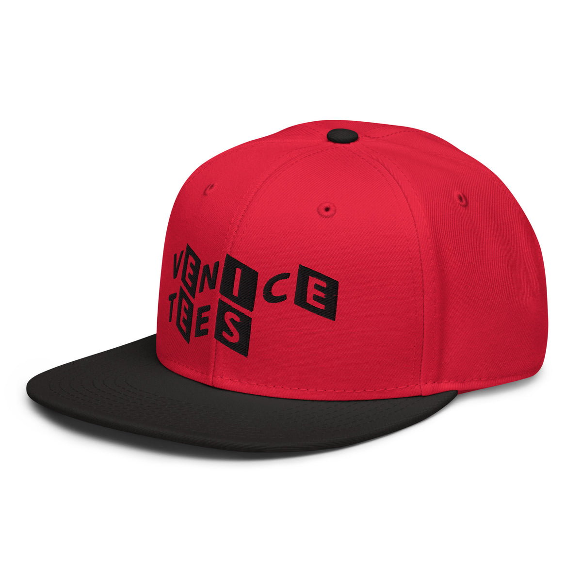 Venice Tees logo red/black snapback cap
