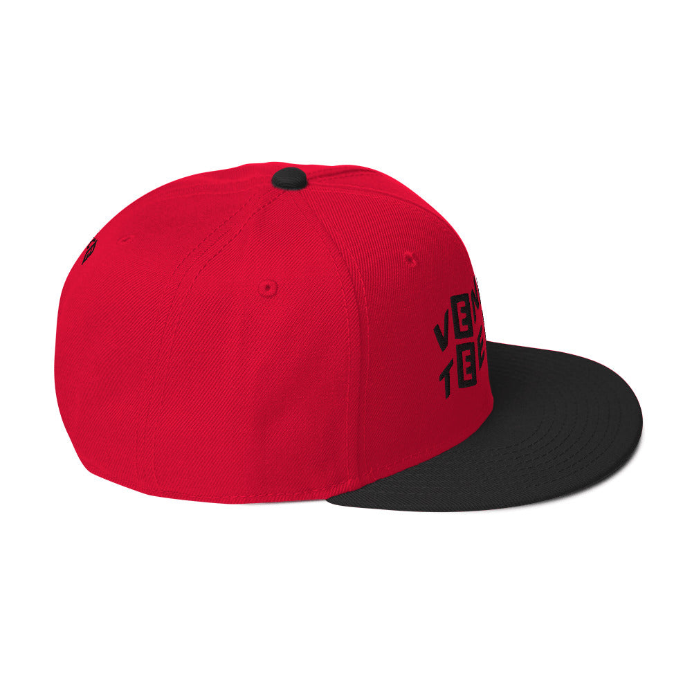 Venice Tees logo red/black snapback cap