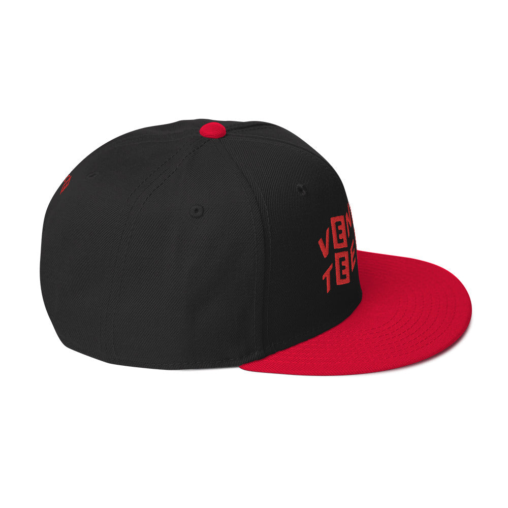 VENICE TEES LOGO BLACK/RED SNAPBACK CAP
