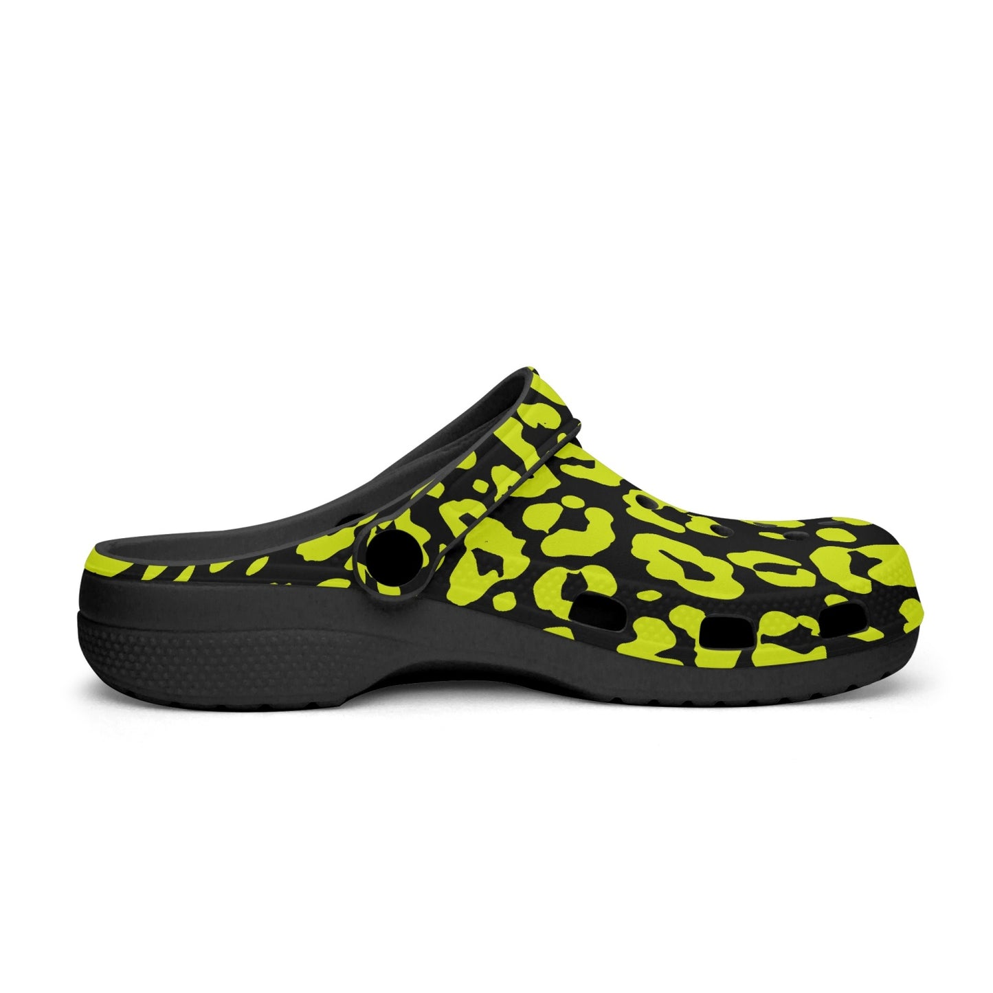 INVERTED YELLOW LEOPARD CLOGS