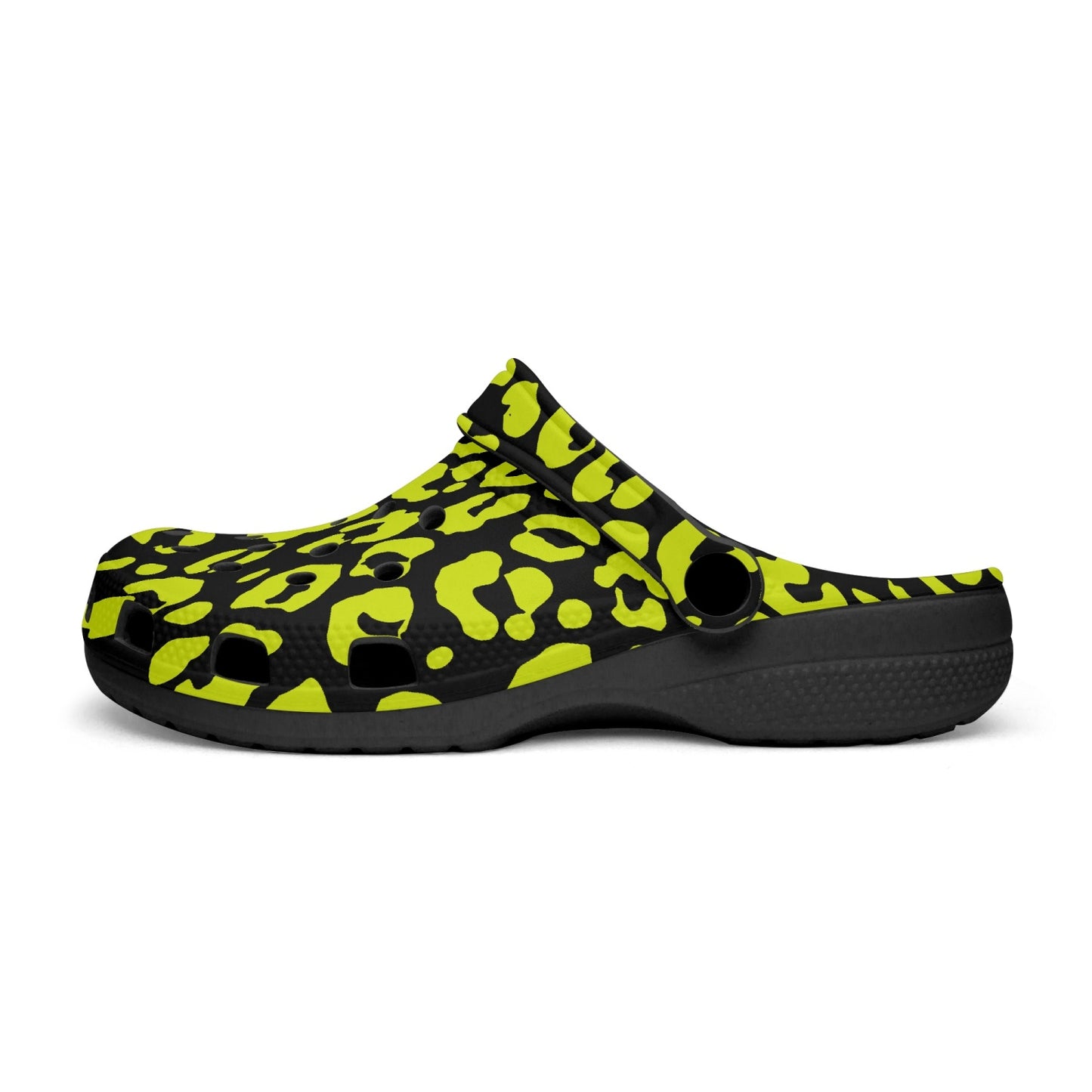 INVERTED YELLOW LEOPARD CLOGS