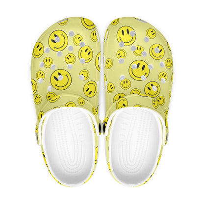 SMILEY YELLOW CLOGS