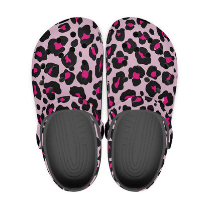 PINKY LEOPARD CLOGS