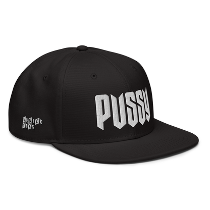 PUSSY BLACK SNAPBACK CAP