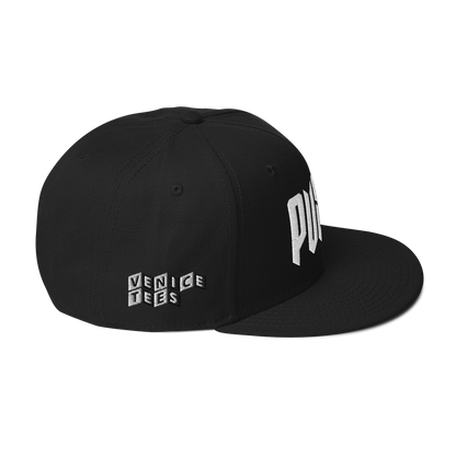 PUSSY BLACK SNAPBACK CAP