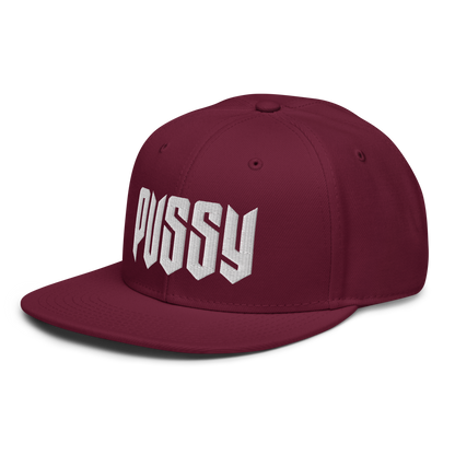 PUSSY MAROON SNAPBACK CAP