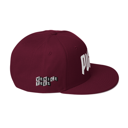 PUSSY MAROON SNAPBACK CAP