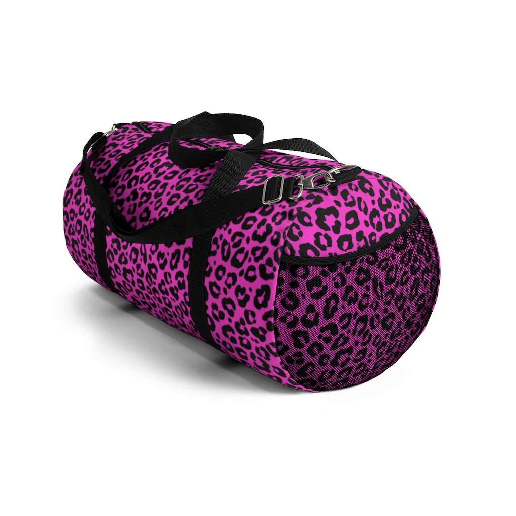 NEON PINK LEOPARD DUFFEL BAG - VENICE TEES®