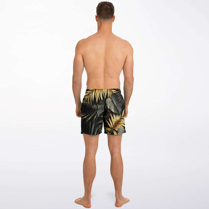 SWIM TRUNKS BLACK & GOLD - VENICE TEES®