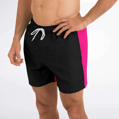 SWIM TRUNKS BLACK & PINK - VENICE TEES®