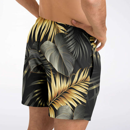 SWIM TRUNKS BLACK & GOLD - VENICE TEES®