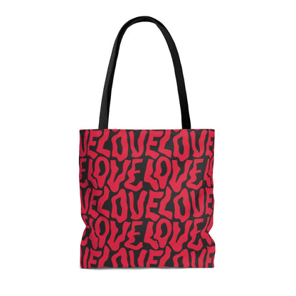 PSYCHEDELIC LOVE DARK PINK TOTE BAG - VENICE TEES®