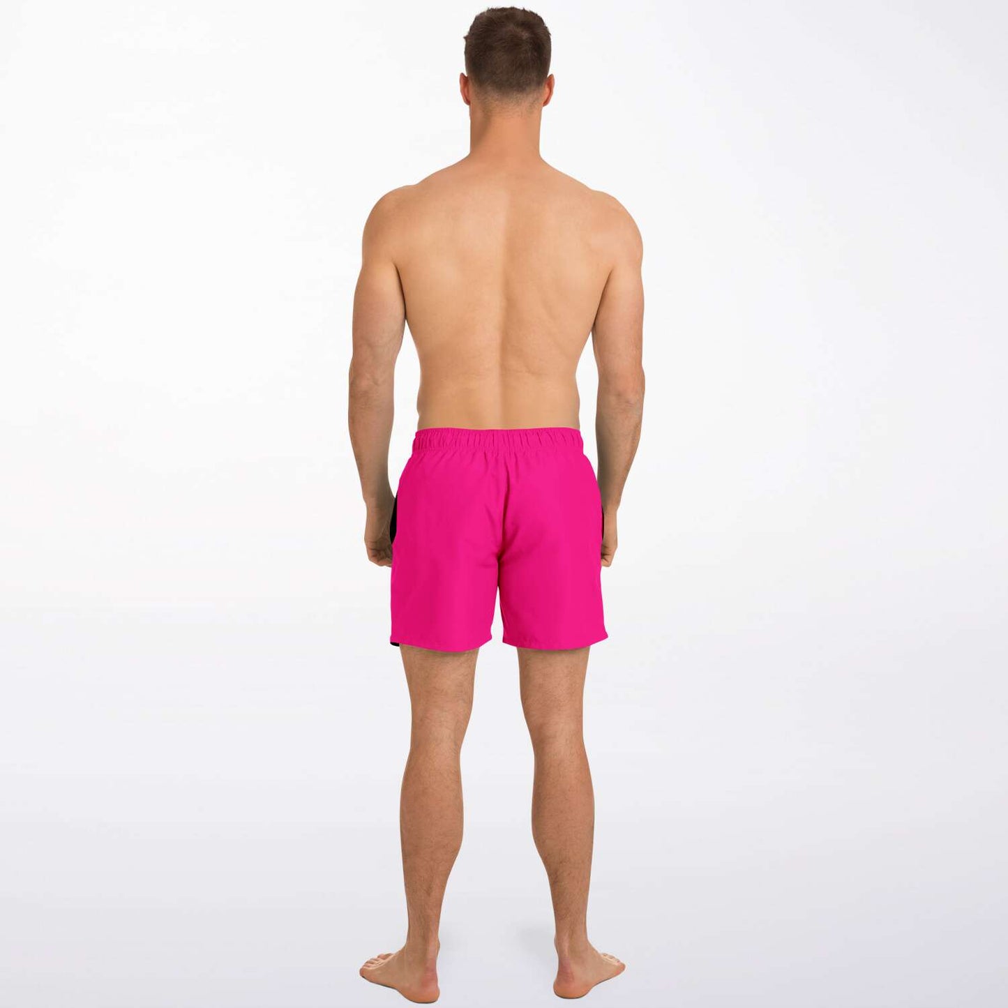 SWIM TRUNKS BLACK & PINK - VENICE TEES®