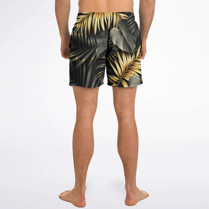 SWIM TRUNKS BLACK & GOLD - VENICE TEES®