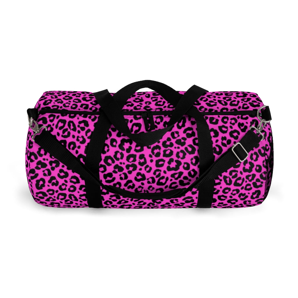 NEON PINK LEOPARD DUFFEL BAG - VENICE TEES®