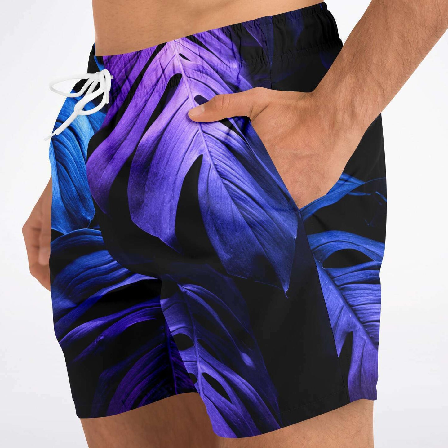 SWIM TRUNKS PURPLE LEAF - VENICE TEES®