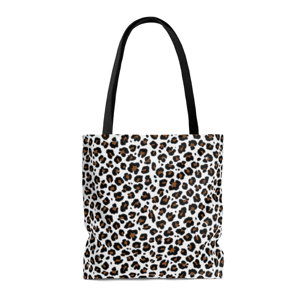 WHITE LEOPARD TOTE BAG - VENICE TEES®