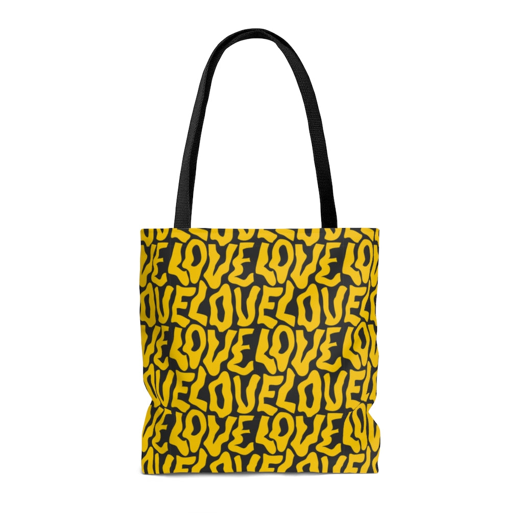 PSYCHEDELIC LOVE YELLOW TOTE BAG - VENICE TEES®