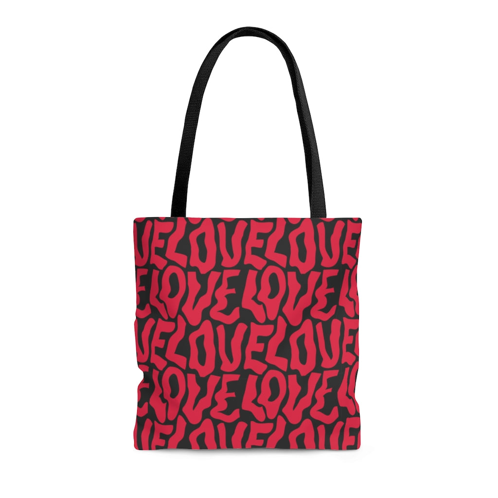 PSYCHEDELIC LOVE DARK PINK TOTE BAG - VENICE TEES®