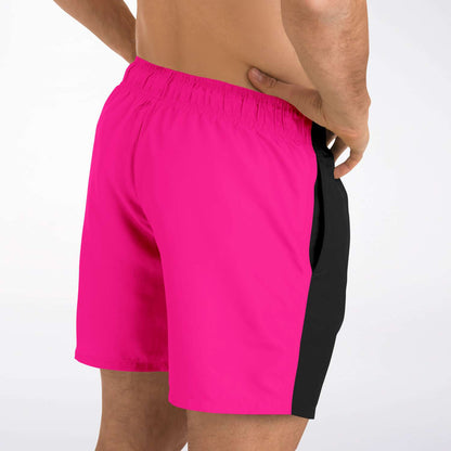 SWIM TRUNKS BLACK & PINK - VENICE TEES®