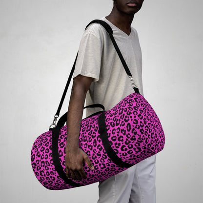 NEON PINK LEOPARD DUFFEL BAG - VENICE TEES®