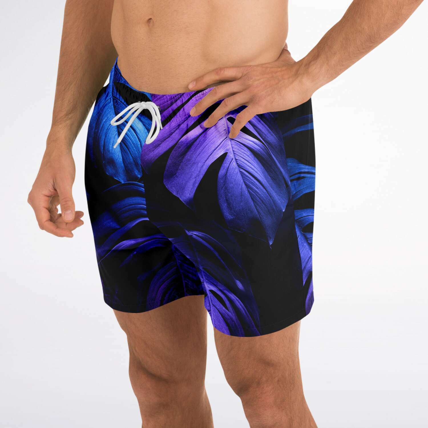 SWIM TRUNKS PURPLE LEAF - VENICE TEES®
