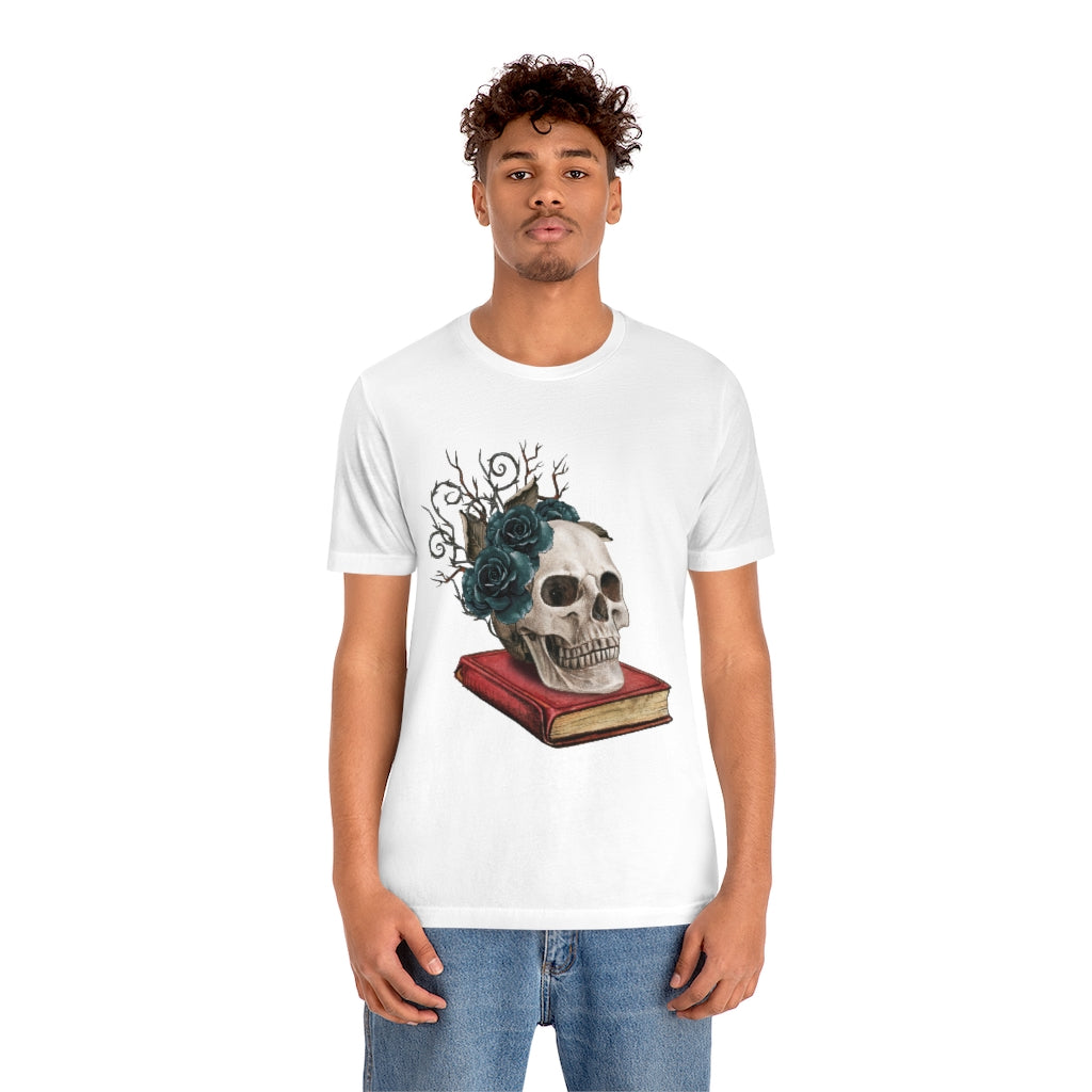 GOTHIC SKULL ON BOOK - VENICE TEES®