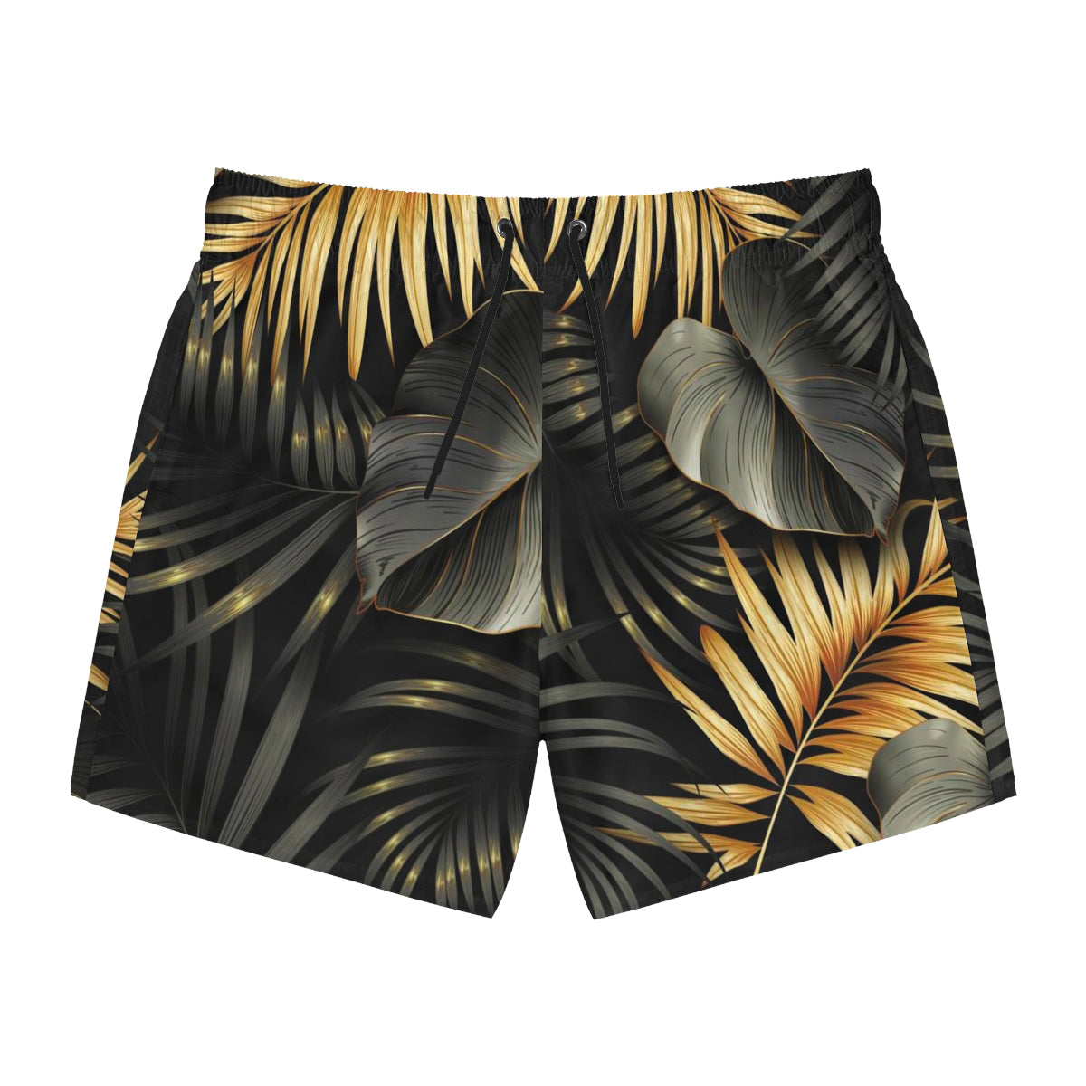 SWIM TRUNKS BLACK & GOLD - VENICE TEES®