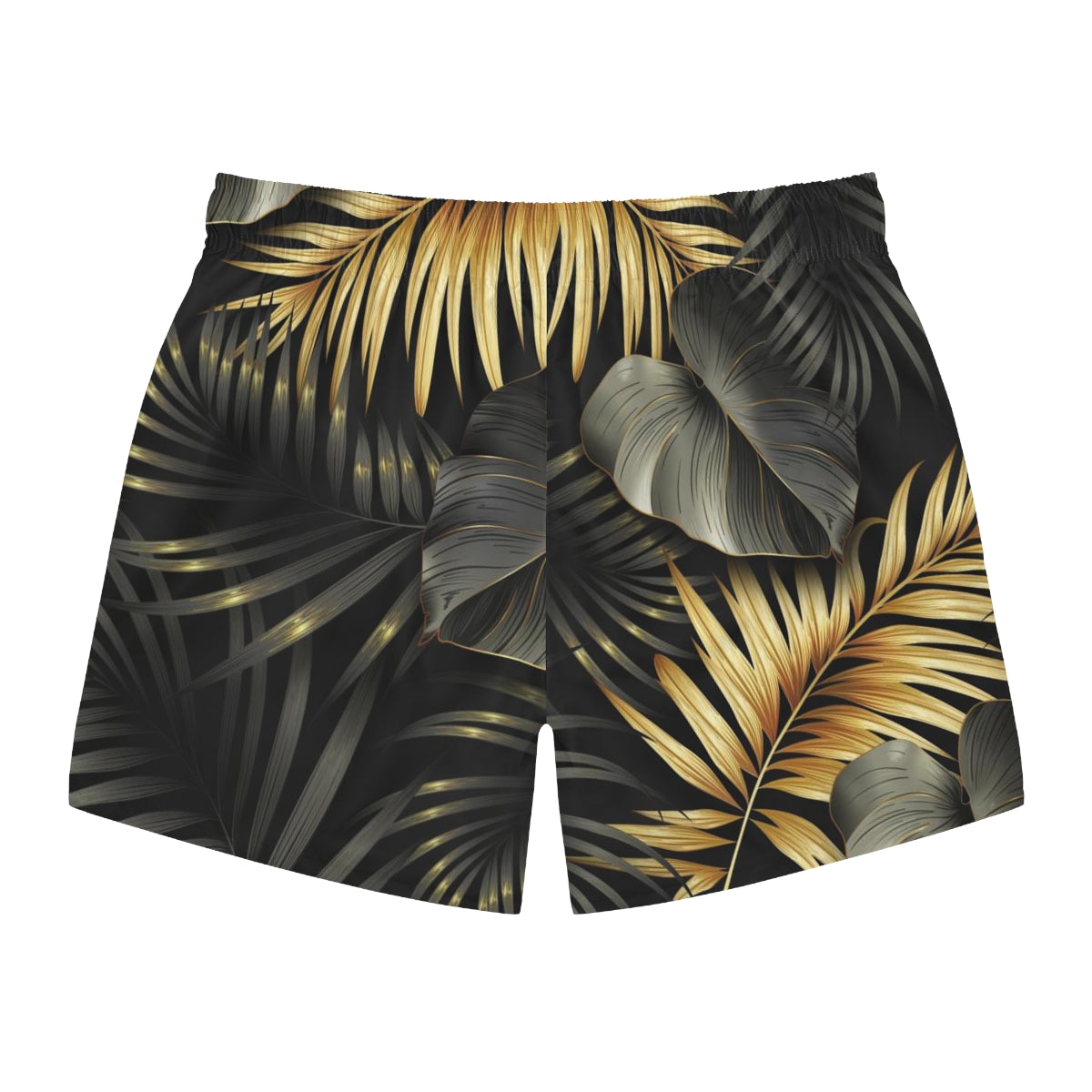 SWIM TRUNKS BLACK & GOLD - VENICE TEES®