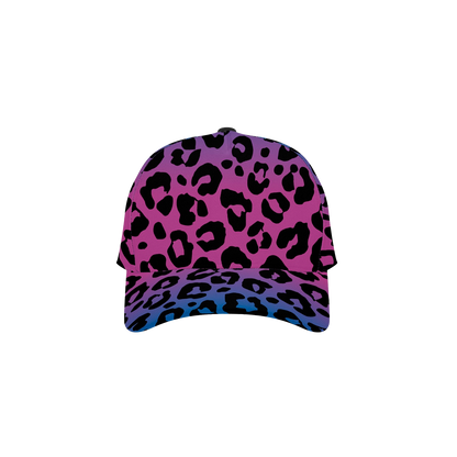 BLUE GRADIENT LEOPARD BASEBALL CAP