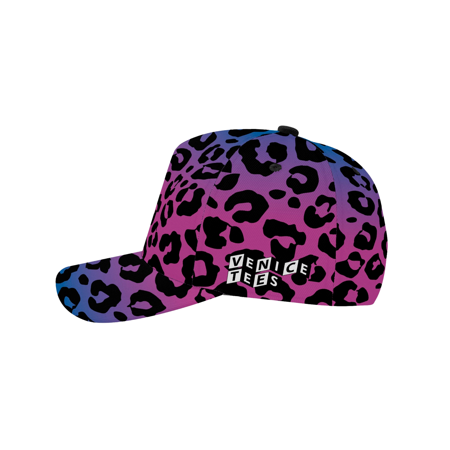 BLUE GRADIENT LEOPARD BASEBALL CAP