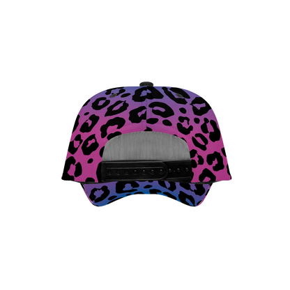 BLUE GRADIENT LEOPARD BASEBALL CAP