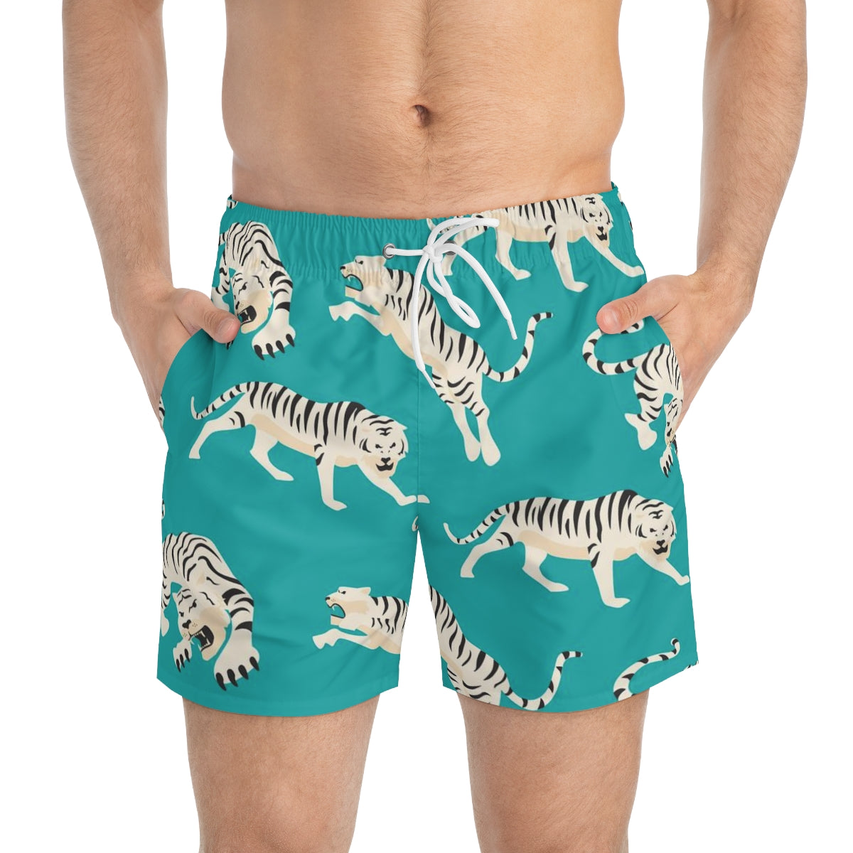 SWIM TRUNKS BLUE TIGERS - VENICE TEES®