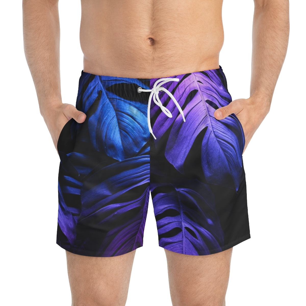 SWIM TRUNKS PURPLE LEAF - VENICE TEES®