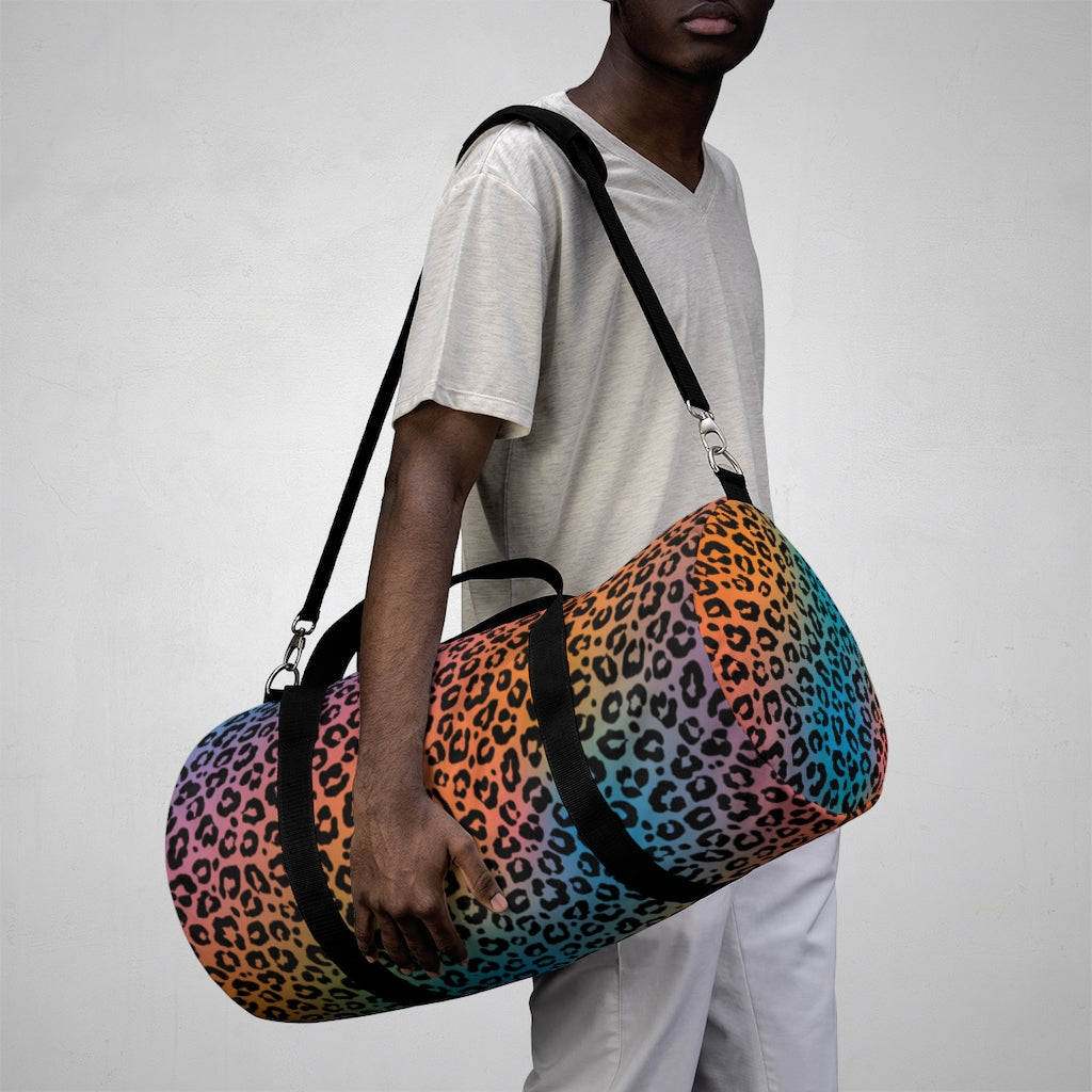 Rainbow Leopard Print, Sports Bag Rainbow