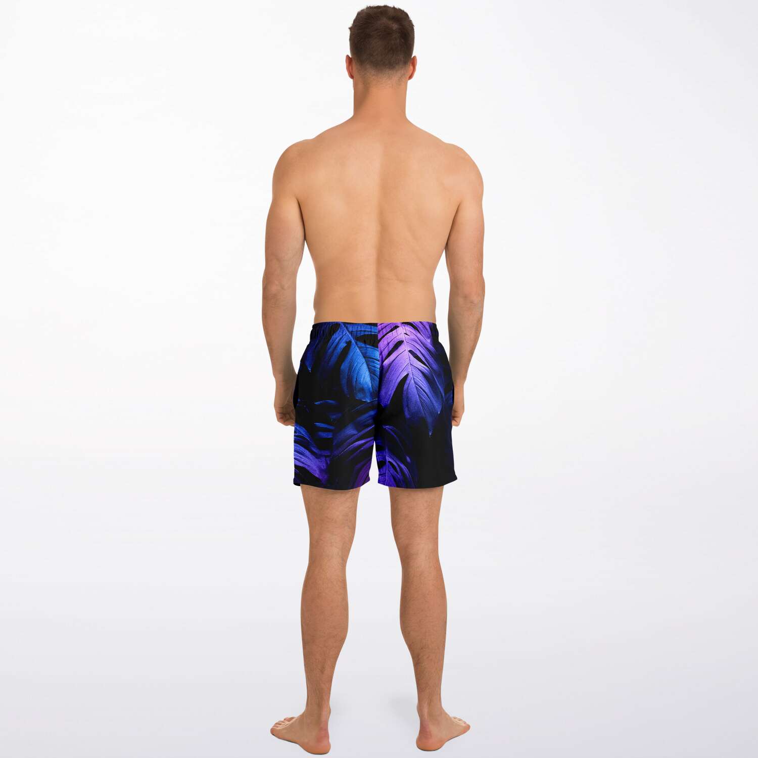 SWIM TRUNKS PURPLE LEAF - VENICE TEES®