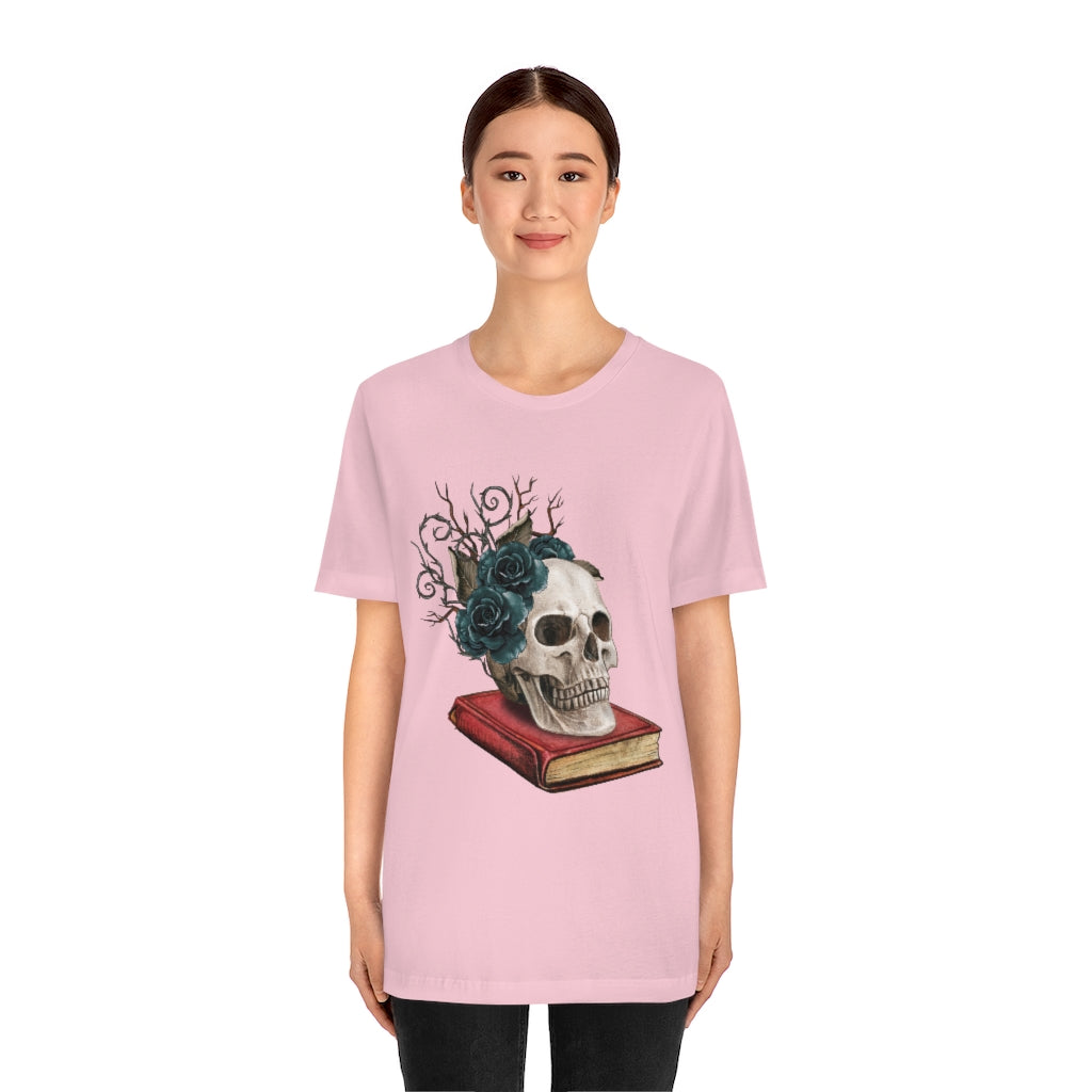 GOTHIC SKULL ON BOOK - VENICE TEES®