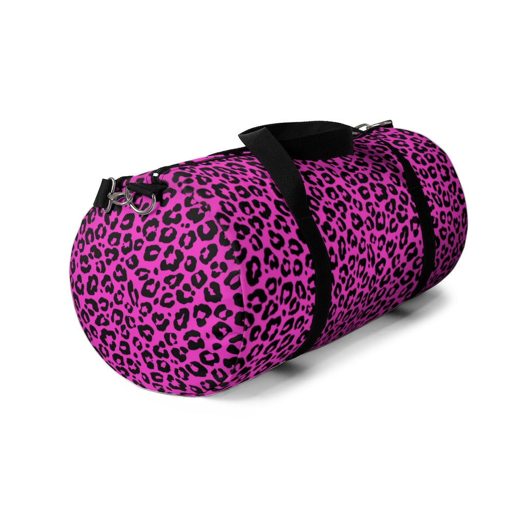 NEON PINK LEOPARD DUFFEL BAG - VENICE TEES®