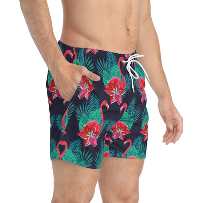 SWIM TRUNKS FLAMINGOS 1 - VENICE TEES®