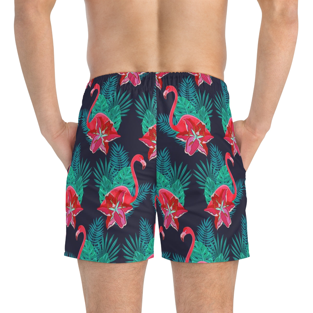 SWIM TRUNKS FLAMINGOS 1 - VENICE TEES®