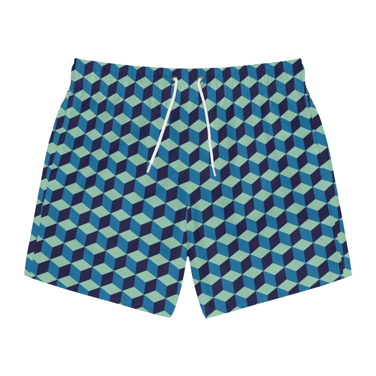 SWIM TRUNKS GEO BLUE